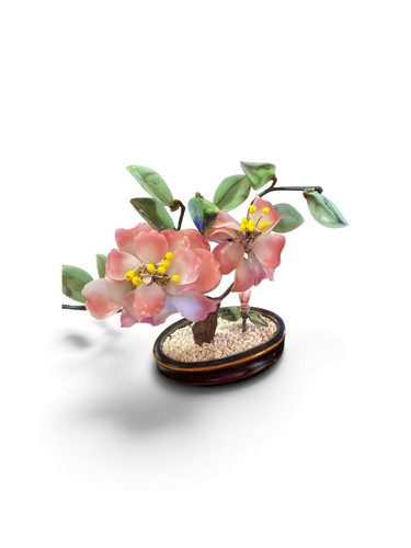 Vintage bonsai tree pink - tree, glass
